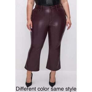 Good American Cognac Better Than Leather Faux Leather Good Icon Pants 28 plus